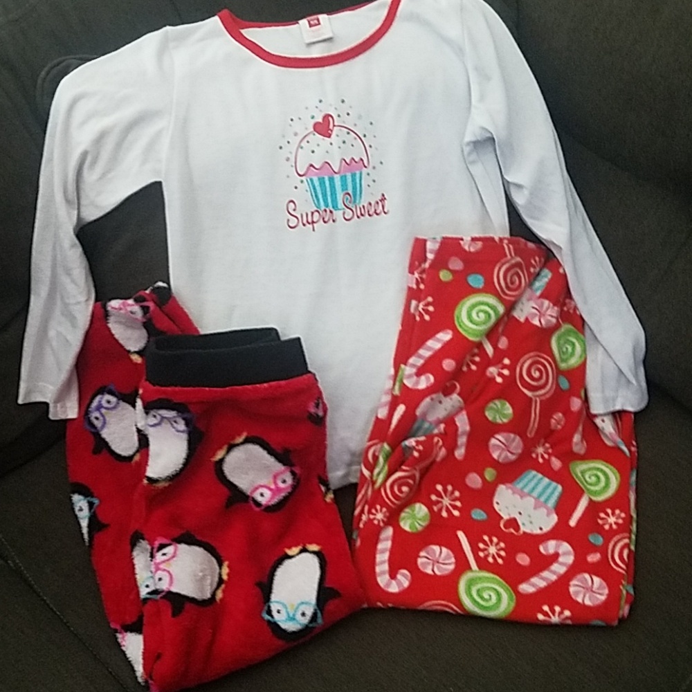 Pajama set and extra pants
